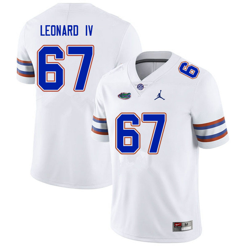 Men #67 Richie Leonard IV Florida Gators College Football Jerseys Sale-White